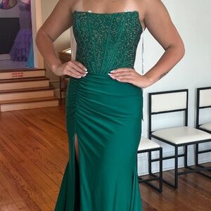 Green Rachael Allen gown